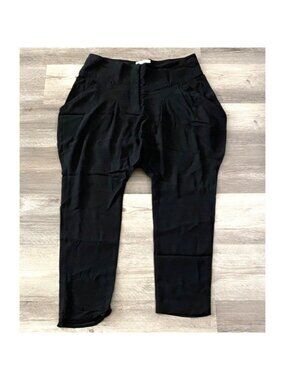 Givenchy Trousers Drop Crotch Avant Garde Pants Black Pleated Italian 10 / 42